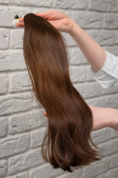 Brown hair extensions